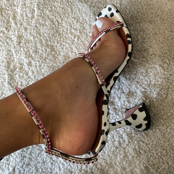 Amina muaddi Gilda sandals in Dalmatian - Picture 6 of 6